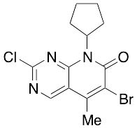 6-Bromo-2-chloro-8-cyclopentyl-5-methylpyrido-[2,3-d]pyrimidin-7(8H)-one