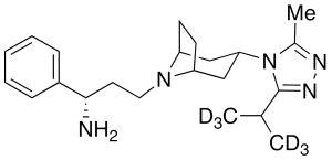 (1S)-3-[3-((3-Isopropyl-d6)-5-methyl-4H-1,2,4-triazol-4-yl)-exo-8-azabicyclo[3.2.1]oct-8-yl]-1-phenyl-1-propanamine