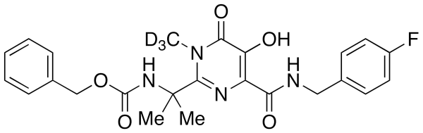Benzyl [1-[4-[[(4-Fluorobenzyl)amino]carbonyl]-5-hydroxy-1-methyl-6-oxo-1,6-dihydropyrimidin-2-yl]-1-methylethyl]carbamate-d3