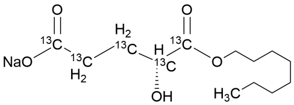 (2R)-Octyl-alpha-hydroxyglutarate-13C5 Sodium