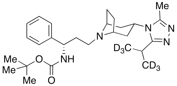 N-Boc-(1S)-3-[3-(3-(isopropyl-d6)-5-methyl-4H-1,2,4-triazol-4-yl)-exo-8-azabicyclo[3.2.1]oct-8-yl]-1-phenyl-1-propanamine