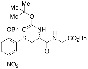 S-(5-Nitro-2-benzyloxy)phenyl-N-tert-butyloxycarbonyl-L-cysteinyl-glycine Benzyl Ester