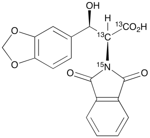 1,3-Benzodioxole-N-phthalimido DL-threo-Droxidopa-13C2,15N