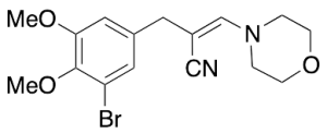 Beta-Morpholino-Alpha-(3,4-dimethoxy-5-bromobenzyl)acrylonitrile