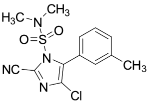 4-Chloro-2-cyano-N,N-dimethyl-5-(m-tolyl)-1H-imidazole-1-sulfonamide