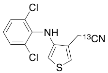 4-(2,6-Dichloroanilino)-3-thiopheneacetonitrile-13C