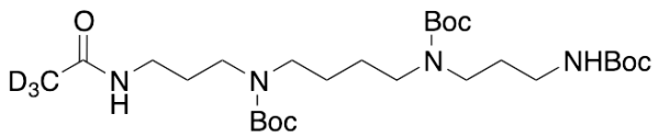 (4-((3-Acetamidopropyl)(tert-butoxycarbonyl)amino)butyl)(3-((tert-butoxycarbonyl)amino)propyl)carbamic Acid-d3 tert-Butyl Ester