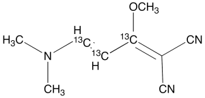 1,1-Dicyano-2-methoxy-4-dimethylamino-1,3-butadiene-13C3
