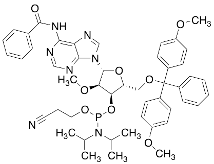 (2R,3R,4R,5R)-5-(6-Benzamido-9H-purin-9-yl)-2-((bis(4-methoxyphenyl)(phenyl)methoxy)methyl)-4-methoxytetrahydrofuran-3-yl (2-Cyanoethyl) Diisopropylphosphoramidite