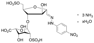 2,5-Anhydro-4-O-(2-O-sulfo-a-L-idopyranuronosyl)-D-mannose 1-[(4-Nitrophenyl)hydrazone] 6-(Hydrogen sulfate) Triammonium Salt Hydrate