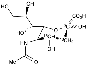 N-Acetyl-D-[1,2,3-13C3]neuraminic Acid