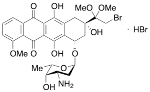 (8S,10S)-10-[(3-Amino-2,3,6-trideoxy-Alpha-L-lyxo-hexopyranosyl)oxy]-8-(2-bromo-1,1-dimethoxyethyl)-7,8,9,10-tetrahydro-6,8,11-trihydroxy-1-methoxy-5,12-naphthacenedione Hydrobromide(>85%)(Doxorubicin Impurity) Hydrobromide