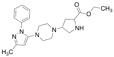 Ethyl 4-(4-(3-methyl-1-phenyl-1H-Pyrazol-5-yl)piperazin-1-yl)pyrrolidine-2-carboxylate