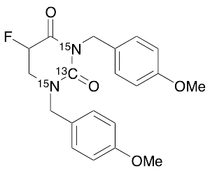 5-Fluorodihydro-1,3-bis[(4-methoxyphenyl)methyl]pyrimidine-2,4-dione-13C,15N2
