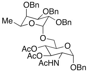 Benzyl 2-Acetamido-3,4-di-O-acetyl-2-deoxy-6-O-(tri-O-benzyl-L-fucopyranosyl)-Alpha-D-glucopyranoside (4:1 Alpha/Beta mixture)