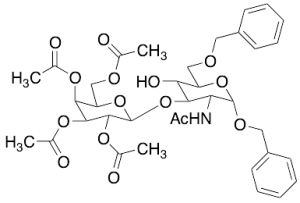 Phenylmethyl 2-(Acetylamino)-2-deoxy-6-O-(phenylmethyl)-3-O-(2,3,4,6-tetra-O-acetyl-b-D-galactopyranosyl)-a-D-glucopyranoside