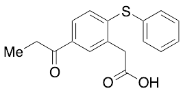 2-Phenylthio-5-propionylphenylacetic Acid