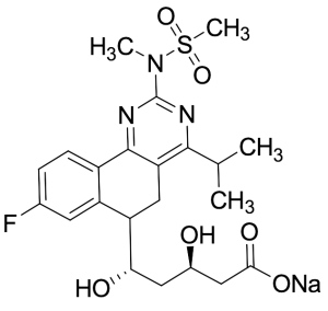 (bR,deltaS)-8-Fluoro-5,6-dihydro-b,delta-dihydroxy-4-(1-methylethyl)-2-[methyl(methylsulfonyl)amino]-benzo[h]quinazoline-6-pentanoic Acid Sodium Salt