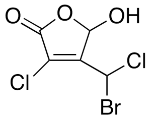 4-(Bromochloromethyl)-3-chloro-5-hydroxy-2(5H)-furanone (Mixture of Diastereomers)