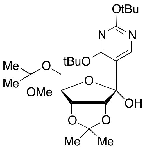 1-C-[2,4-Bis(1,1-dimethylethoxy)-5-pyrimidinyl]-5-O-(1-methoxy-1-methylethyl)-2,3-O-(1-methylethylidene)-Alpha-D-ribofuranose