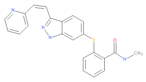 N-Methyl-2-[[3-[(1Z)-2-(2-pyridinyl)ethenyl]-1H-indazol-6-yl]thio]benzamide