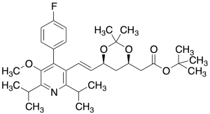 tert-Butyl 2-((4R,6S)-6-((E)-2-(4-(4-Fluorophenyl)-2,6-diisopropyl-5-methoxypyridin-3-yl)vinyl)-2,2-dimethyl-1,3-dioxan-4-yl)acetate
