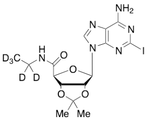 2-Iodo-5’-ethyl-d5-carboxamido-2’,3’-O-isopropylidine Adenosine