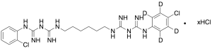 N1-(4-chlorophenyl)-3,12-diimino-N14-2-chlorophenyl-2,4,11,13-Tetraazatetradecanediimidamide-d4 Hydrochloride