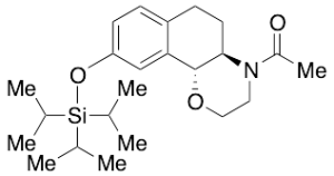 (+)-N-Acetyl 3,4,4a,5,6,10b-Hexahydro-2H-naphtho[1,2-b][1,4]oxazine-9-ol Triisopropylsilyl Ether