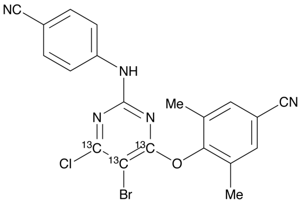 6-Desamino 6-Chloro Etravirine-13C3