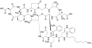 9-(2,5-d|-Dioxo-L-3-amino-1-pyrrolidineacetic acid)-10-deglycine Daptomycin