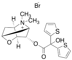 rel-(2R,3aR,5S,6S,6aS)-6-(Hydroxy-2,2-di(thiophen-2-yl)acetoxy)-4,4-dimethylhexahydro-2H-2,5-methanofuro[3,2-b]pyrrol-4-ium Bromide