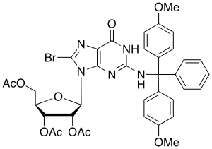 N-(4,4'-Dimethoxytrityl)-8-bromoguanosine 2',3',5'-Triacetate