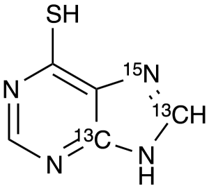 6-Mercaptopurine-13C2,15N (major)