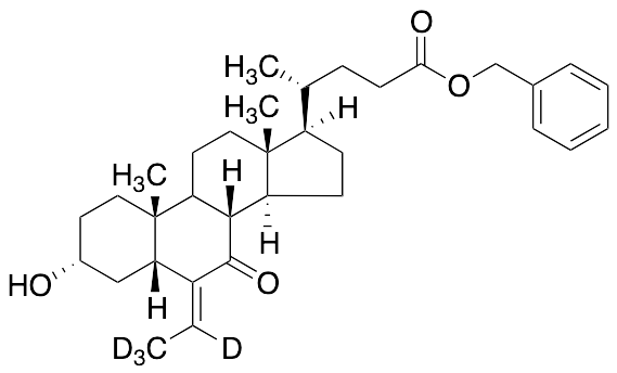 Phenylmethyl (3a,5b,6E)-6-Ethylidene-3-hydroxy-7-oxo-cholan-24-oic Acid Ester-d4