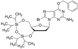 O6-Benzyl-8-bromo-N9-[3’,5’-O-(1,1,3,3-tetrakis(isopropyl)-1,3-disiloxanediyl)-Beta-D-2’-deoxyribofuranosyl]guanine